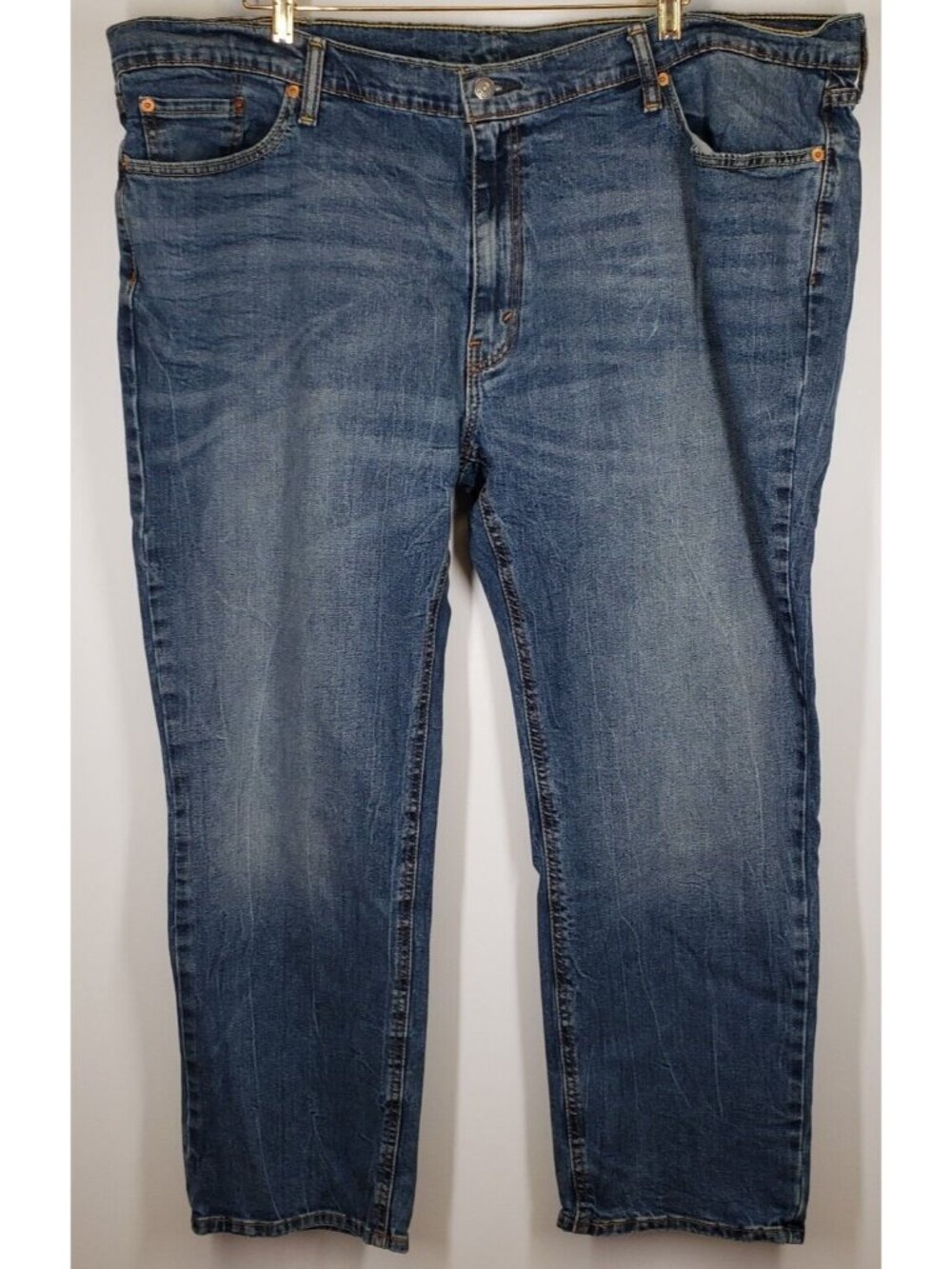 Men's Levi's 541 Athletic Fit Tapered Leg 48 x 32 Dark Wash Cotton Blend Flex